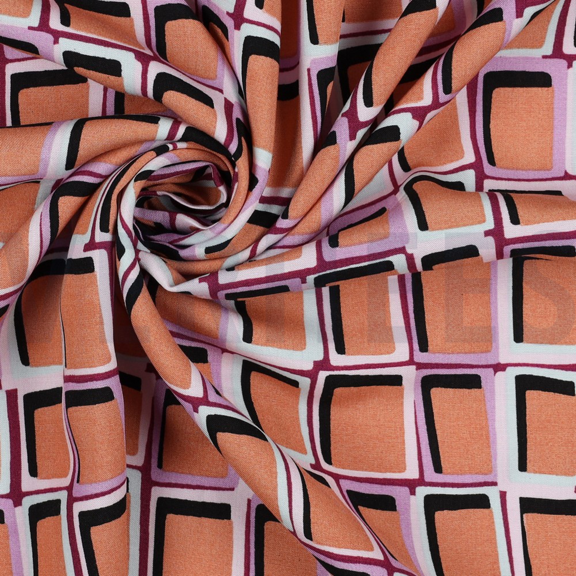 VISCOSE RADIANCE ABSTRAIT ORANGE (high resolution) #3