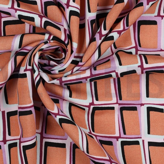 VISCOSE RADIANCE ABSTRAIT ORANGE #7