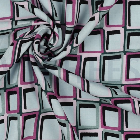 VISKOSE RADIANCE ABSTRAKT DUNKELGRÜN/MINT #7