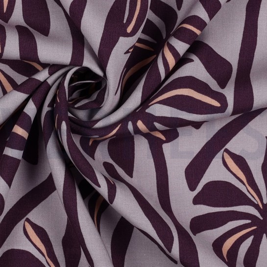 VISCOSE RADIANCE PALMTREES PURPLE #7