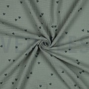 DOUBLE GAUZE SMALL HEARTS NILE (thumbnail) #3