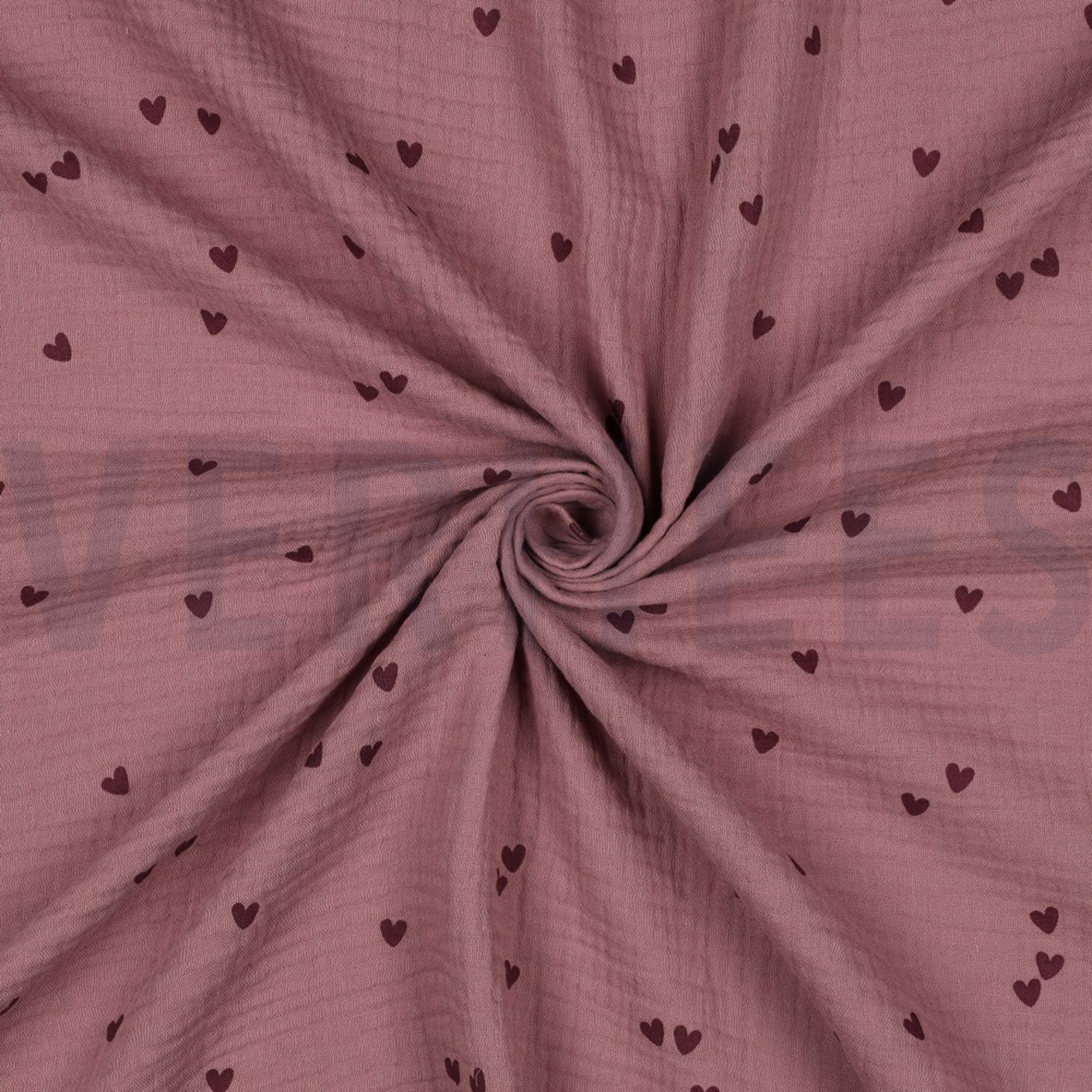 DOUBLE GAUZE SMALL HEARTS LIGHT LILAC (high resolution) #3