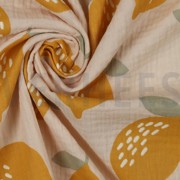 DOUBLE GAUZE LEMONS SAND (thumbnail) #3