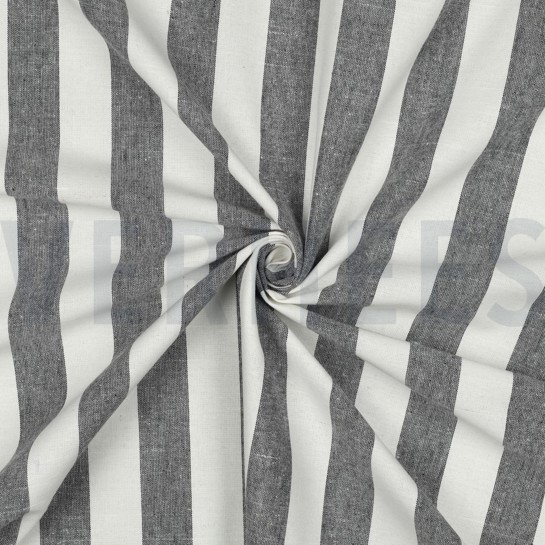 COTTON YARN DYED STRIPES & CHECKS BLACK #7