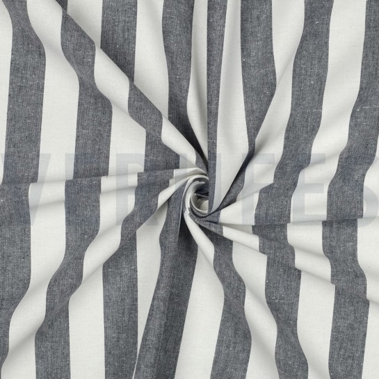 COTTON YARN DYED STRIPES & CHECKS NAVY #7