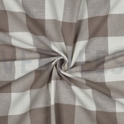 COTTON YARN DYED STRIPES & CHECKS BEIGE (thumbnail) #3