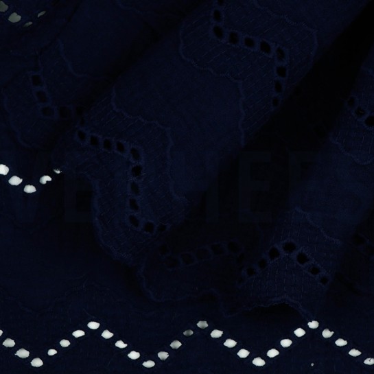 DOUBLE GAUZE TWO-SIDE BORDER NAVY #7