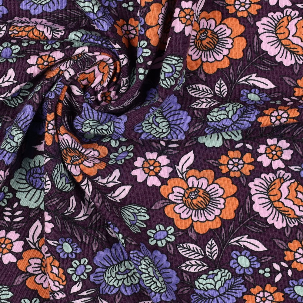 JERSEY BLOEMEN DONKERPAARS #7