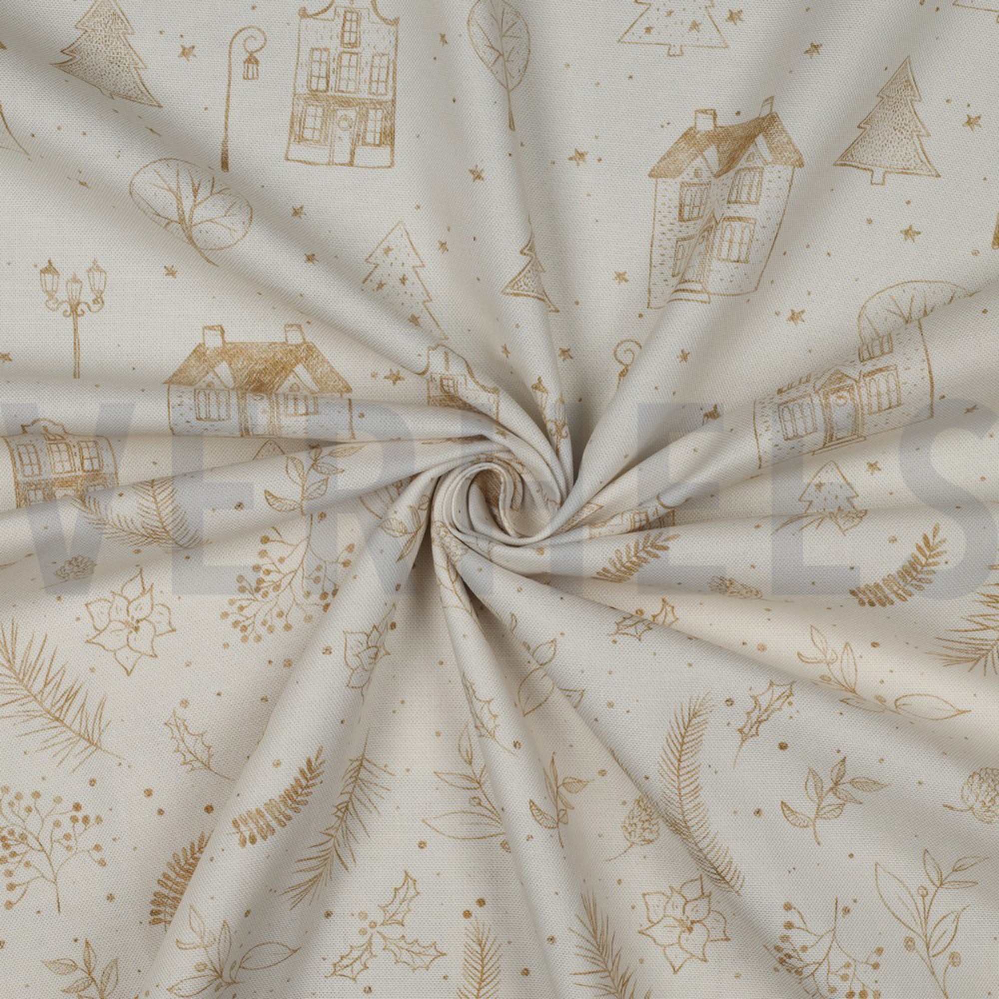 TOILE DÉCORATION DIGITAL MAISONS DE NOËL BLANC CASSÉ (high resolution) #3