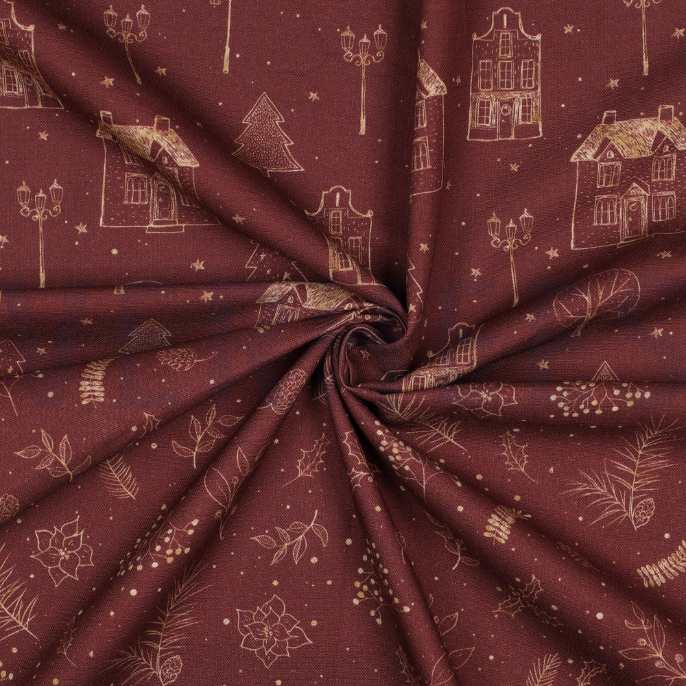 CANVAS DIGITAL CHRISTMAS HOME BURGUNDY #7
