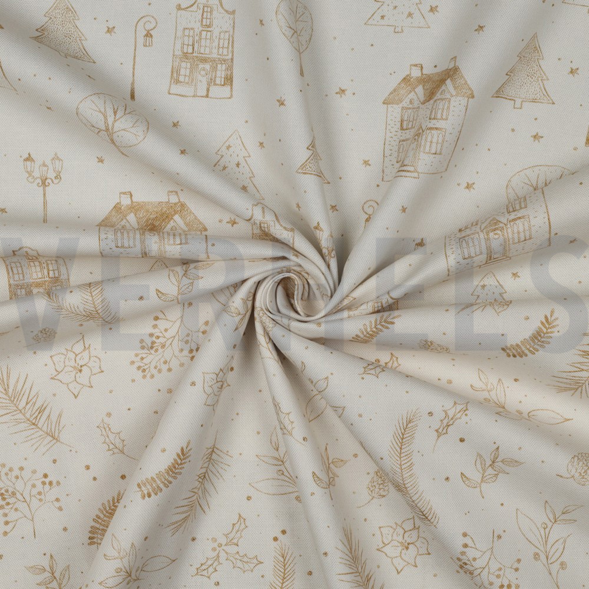 CANVAS DIGITAAL KERSTMIS HUIZEN GEBROKEN WIT (high resolution) #3