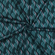 VISCOSE ROSELLA STRETCH ABSTRACT PETROL (thumbnail) #3