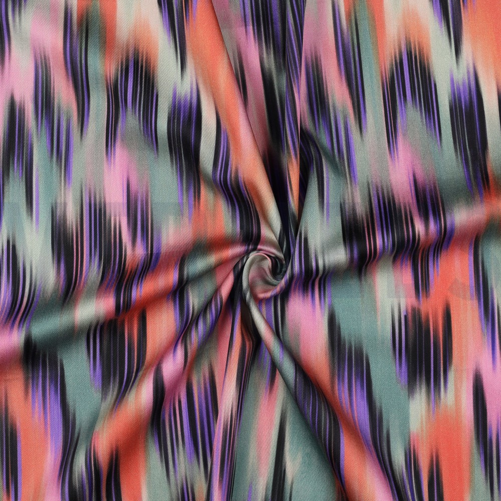 COTON SATIN DIGITAL ABSTRACT MULTICOLORE #7