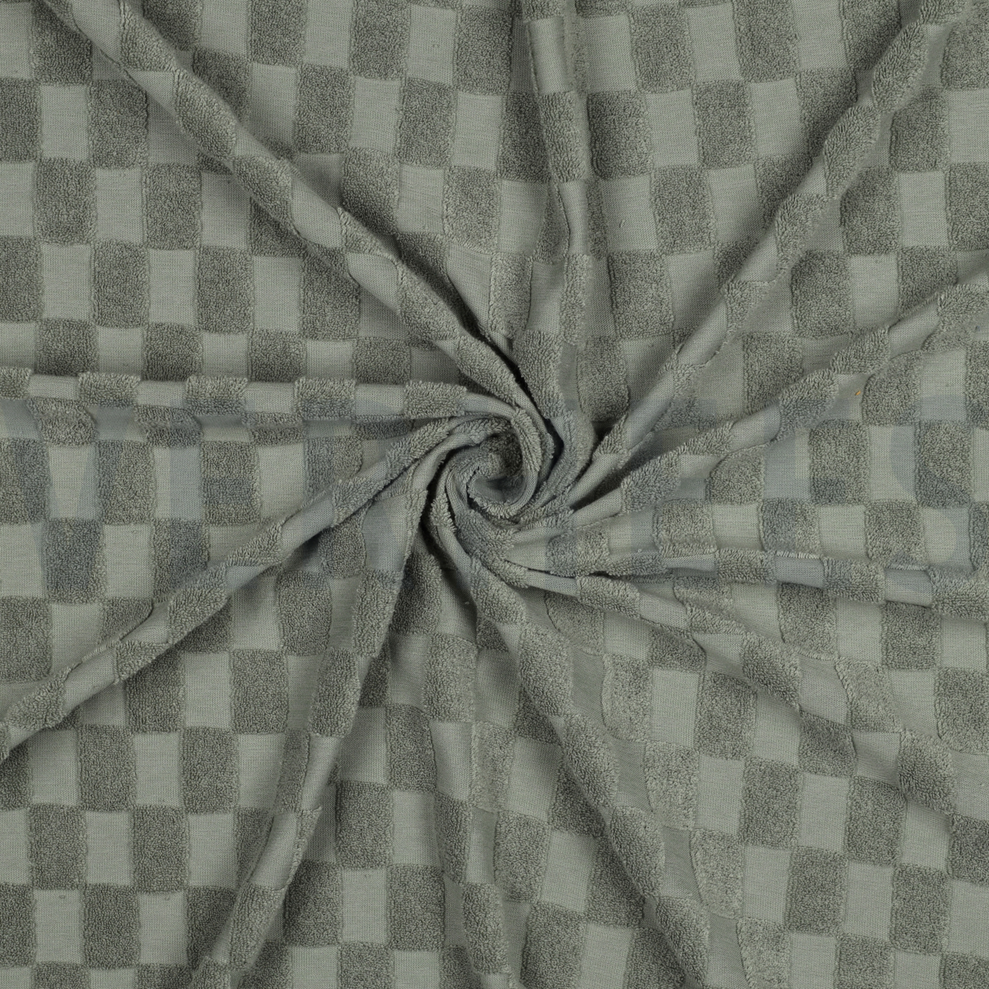 COTON ÉPONGE TRICOT CARREAUX VERT (high resolution) #3