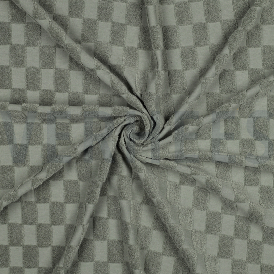 COTON ÉPONGE TRICOT CARREAUX VERT #7