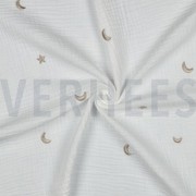 DOUBLE GAUZE EMBROIDERY STERREN GEBROKEN WIT (thumbnail) #3