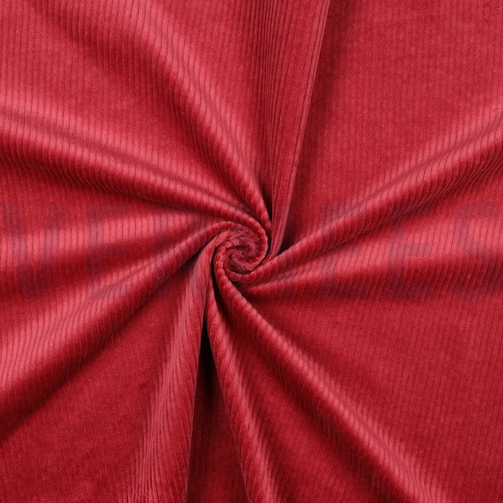 CORDUROY WASHED 6W STRETCH CLARET RED #7
