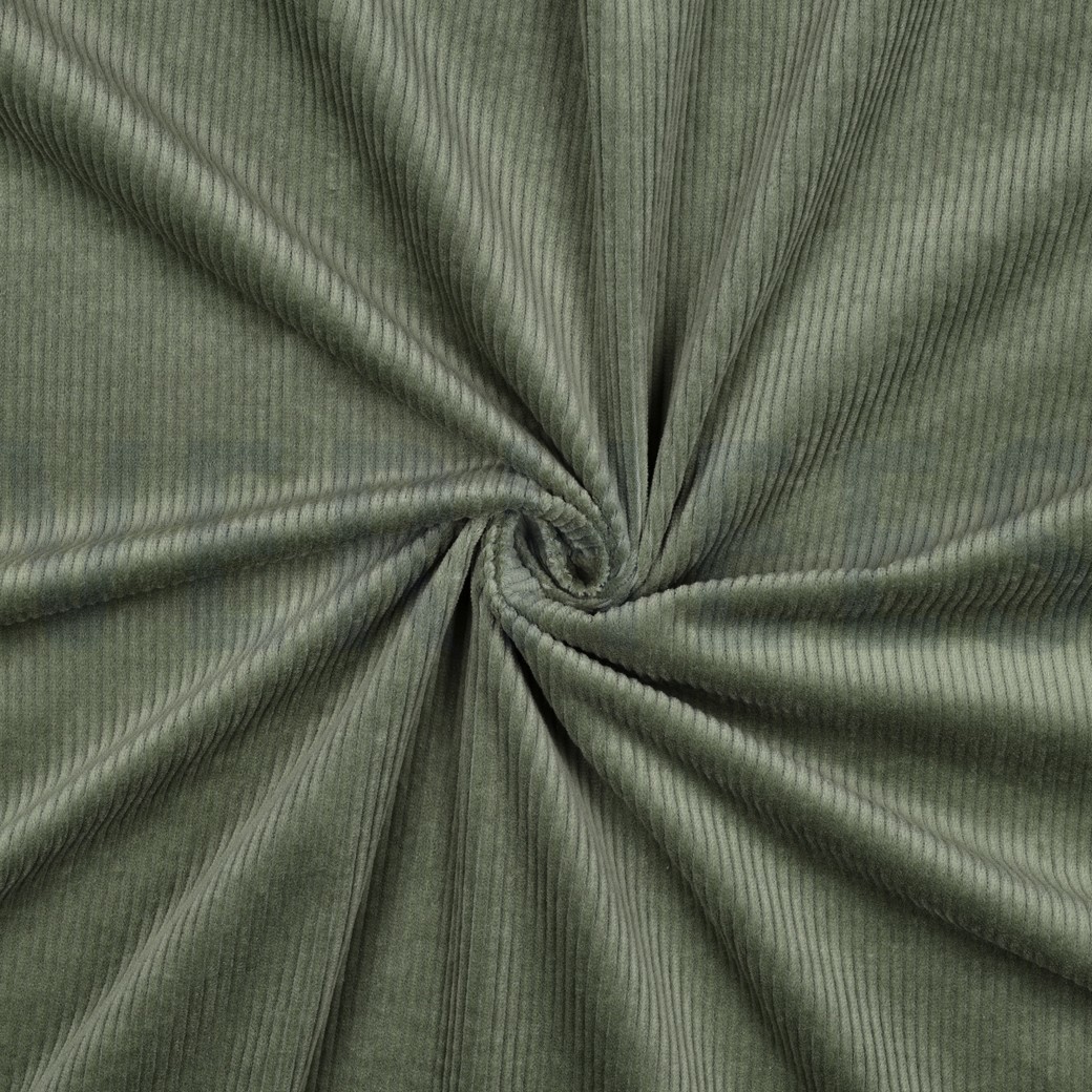 VELOURS CÔTELÉ LAVÉ 6W STRETCH VERT #7