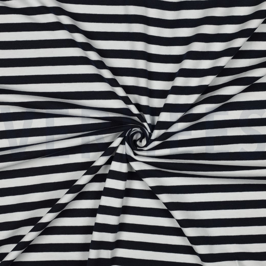 JERSEY YARN DYED STRIPES NAVY #7
