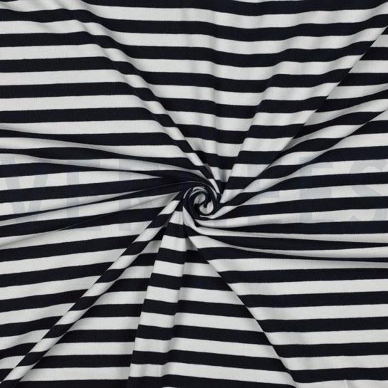 JERSEY GARNGEFÄRBT STREIFEN MARINEBLAU #7