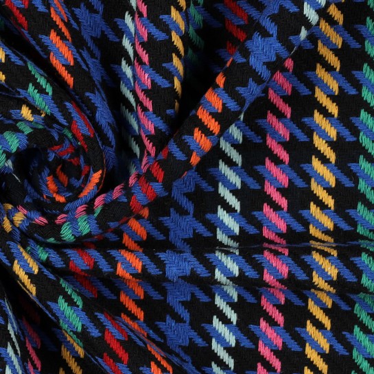 PIED DE POULE DONKER KOBALTBLAUW #7