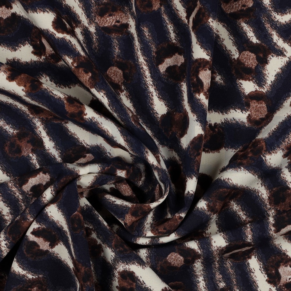 MAGNOLIA STRETCH ANIMAL SKIN NAVY #7
