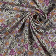 VISCOSE RADIANCE DIGITAAL BLOEMEN GROEN/PAARS (thumbnail) #3