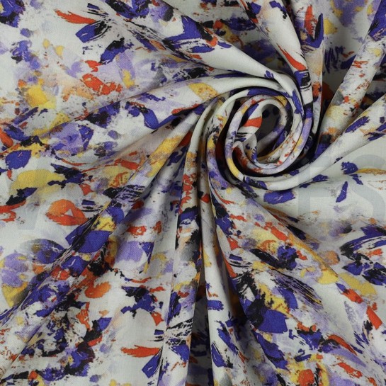 VISCOSE RADIANCE DIGITAL ABSTRAIT BLEU #7