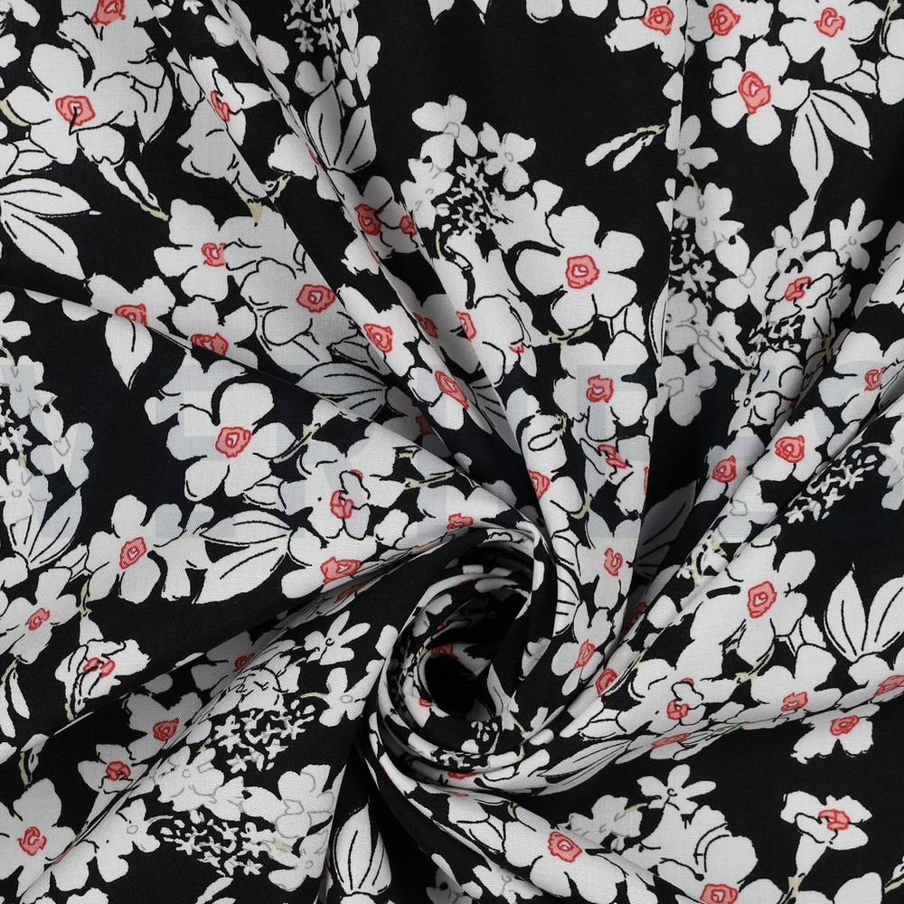 VISCOSE RADIANCE FLEURS NOIR #7