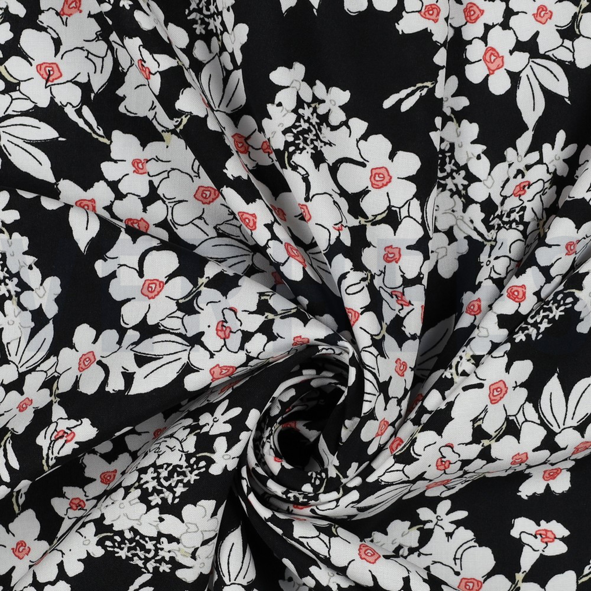 VISCOSE RADIANCE BLOEMEN ZWART (high resolution) #3