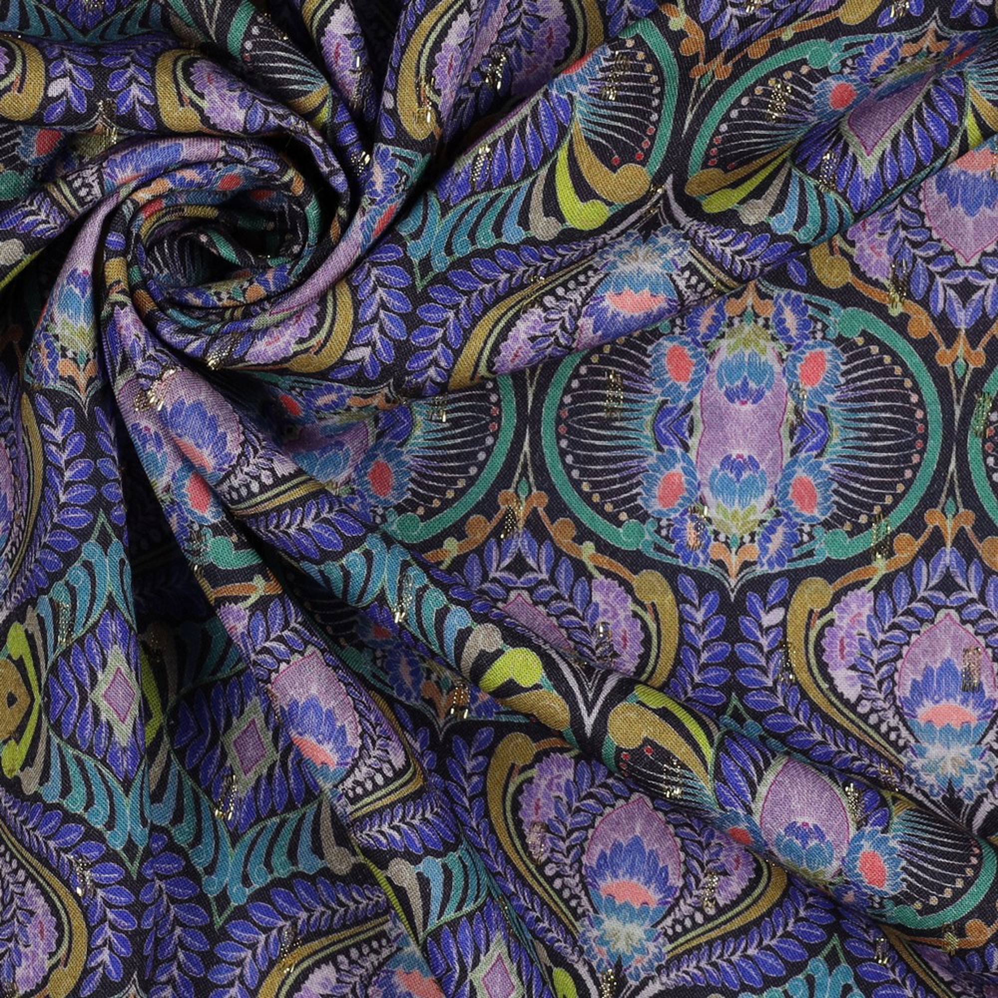 VISCOSE LUREX DIGITAL LEAVES PURPLE (high resolution) #3