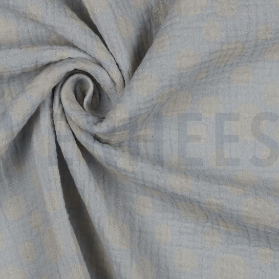 MUSSELIN JACQUARD PUNKTE HELLBLAU #7
