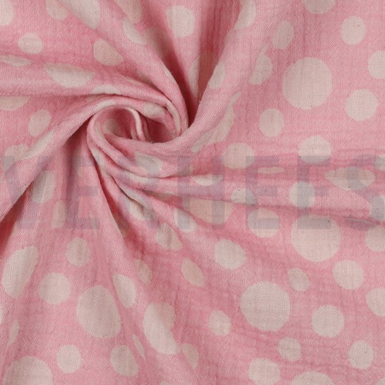 DOUBLE GAUZE JACQUARD STIPPEN ROZE #7