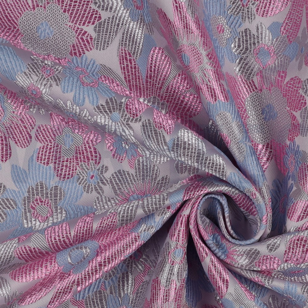 JACQUARD BLOEMEN LICHT LILA #7
