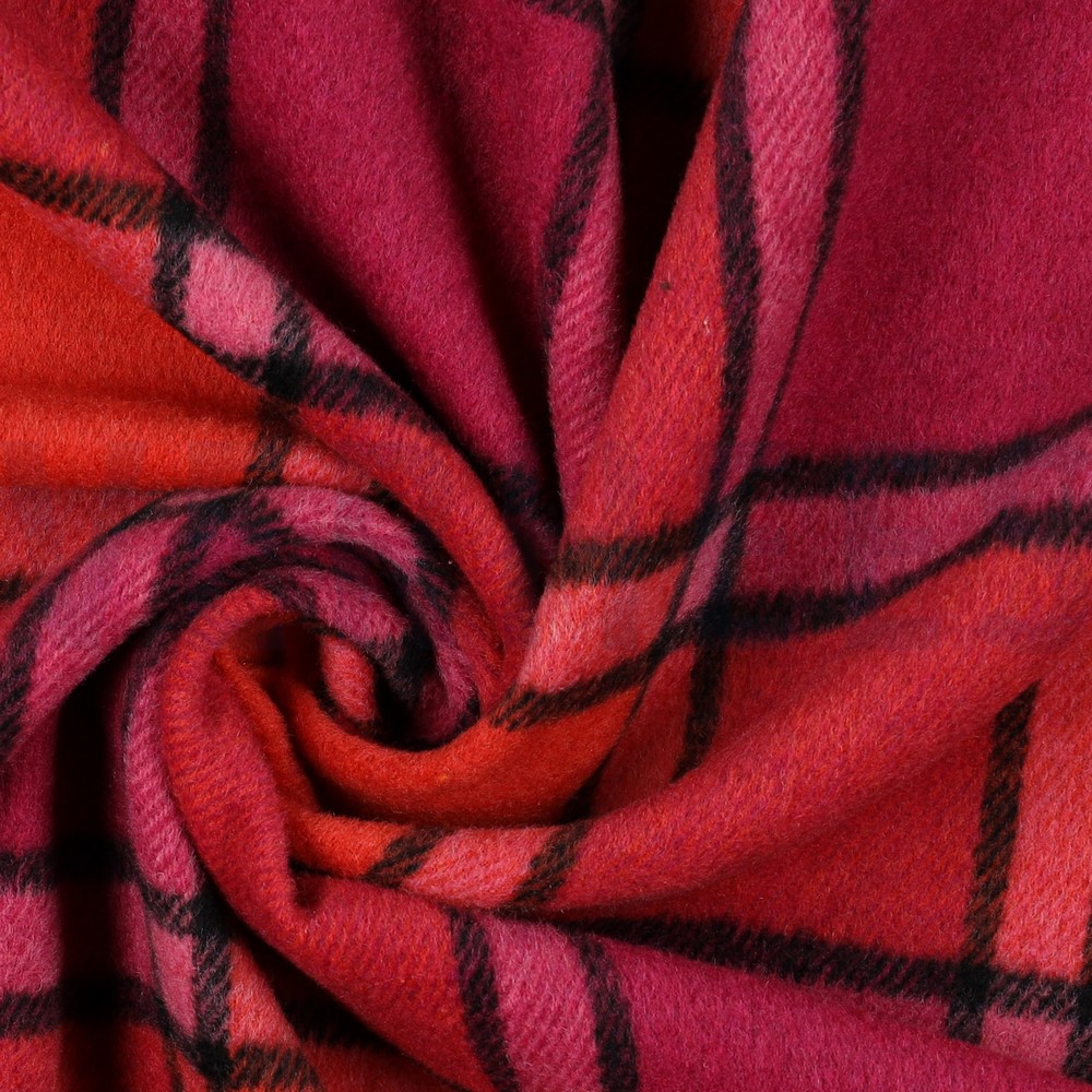 BRUSHED CHECK CERISE #7