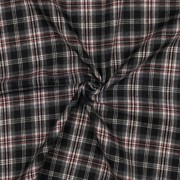 GEBÜRSTETER MANTELSTOFF GARNGEFÄRBT KAROS SCHWARZ (thumbnail) #3