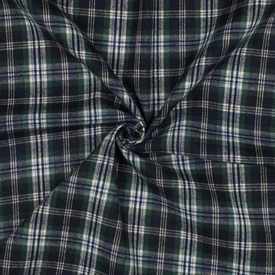 BRUSHED YARN DYED CHECKS NAVY #7