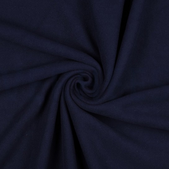 BAUMWOLLE FLEECE GOTS MARINEBLAU #7
