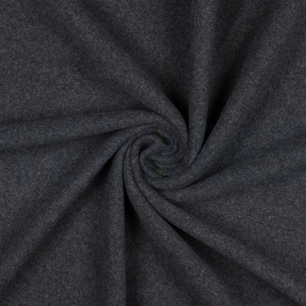 COTTON FLEECE GOTS ANTHRACITE MELANGE #7