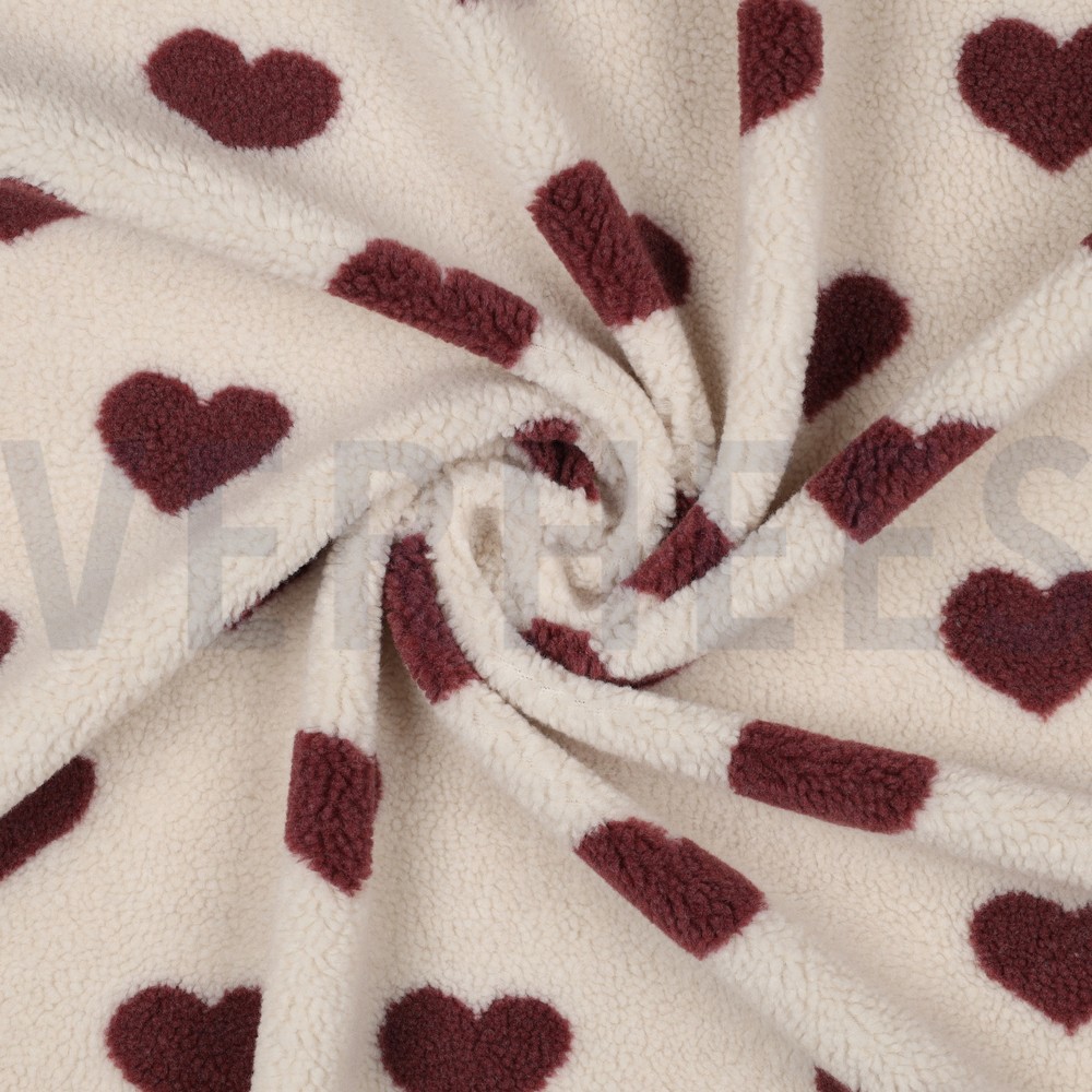 TEDDY JACQUARD HARTEN ROOD/ROUGE #7