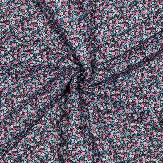 STEPPSTOFF DIGITAL BLUMEN FUCHSIA #7