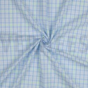 COTTON SEERSUCKER NEON CHECKS LIGHT BLUE (thumbnail) #3