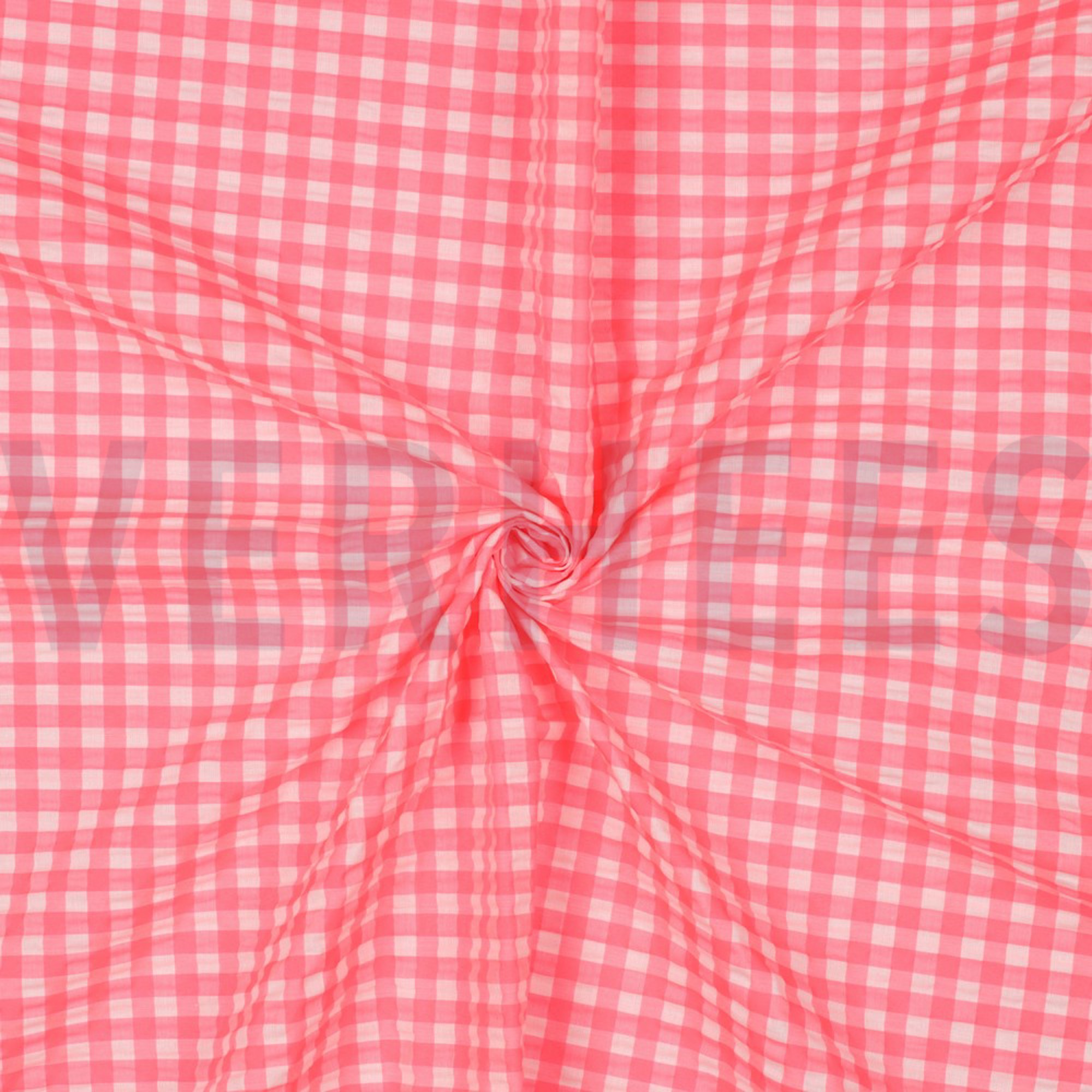KATOEN GARENGEVERFD NEON RUITEN ROZE (high resolution) #3