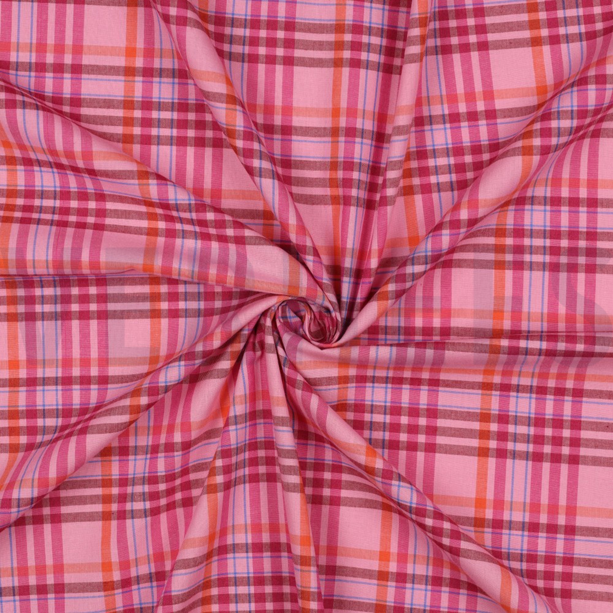 COTTON YARN DYED CHECKS LIGHT PINK (high resolution) #3