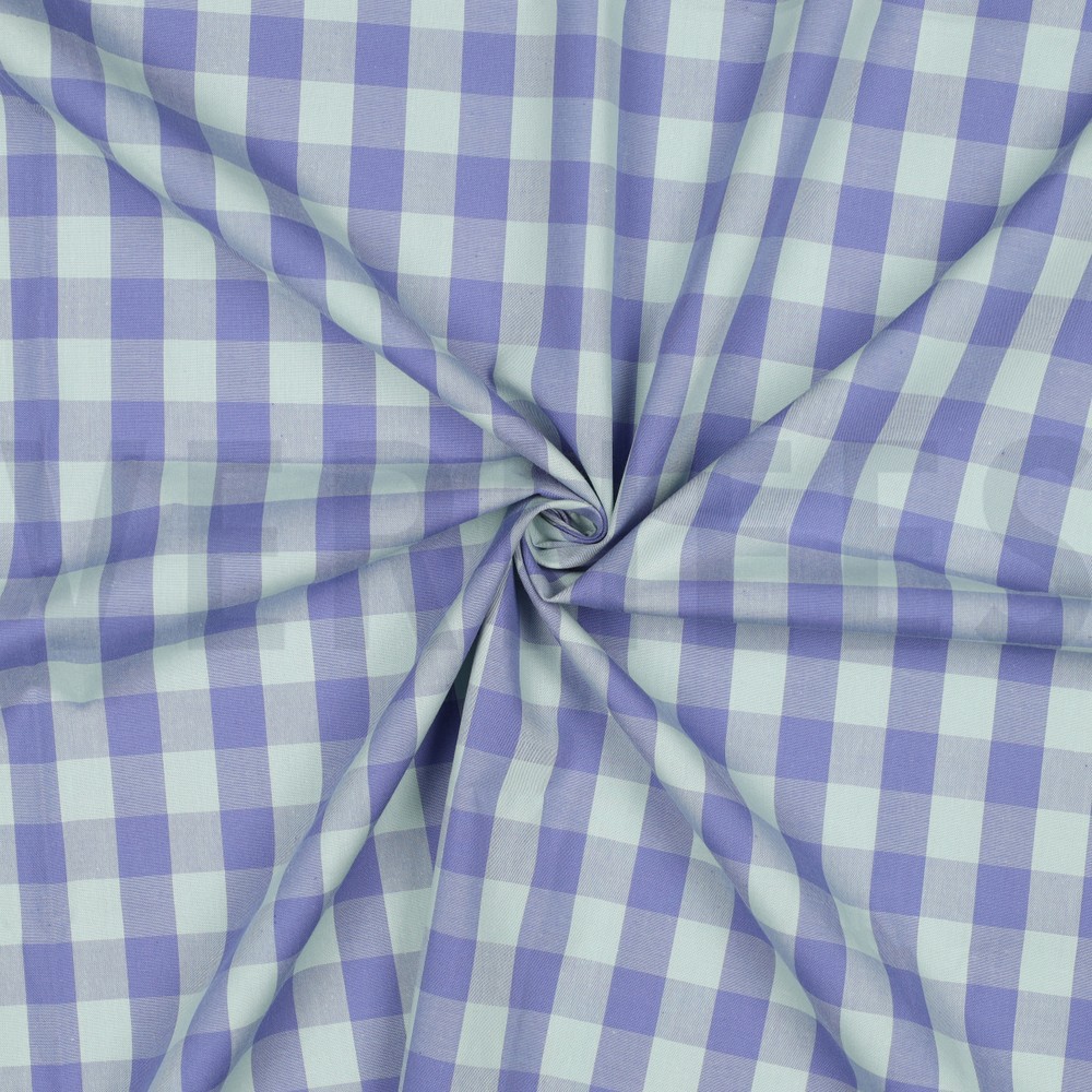 KATOEN GARENGEVERFD RUITEN LAVENDEL #7