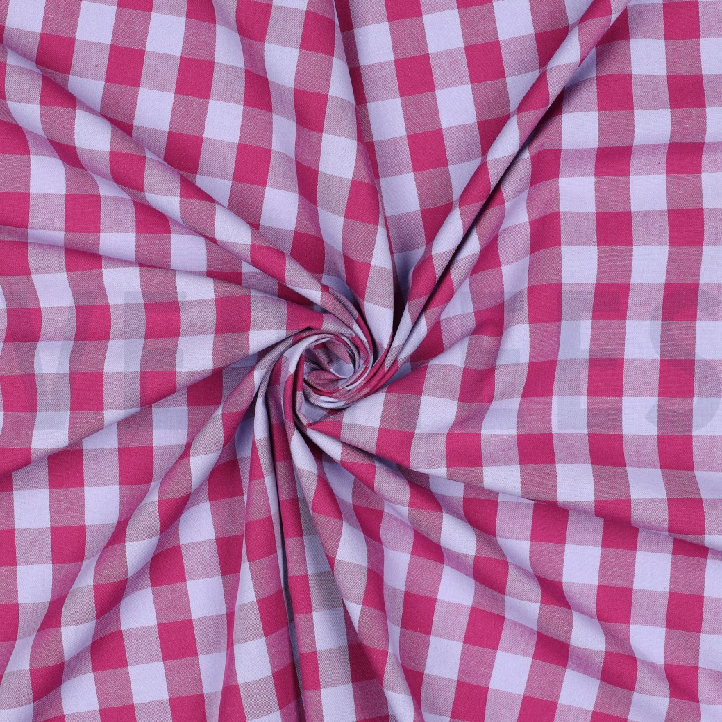 COTTON YARN DYED CHECKS FUCHSIA #7