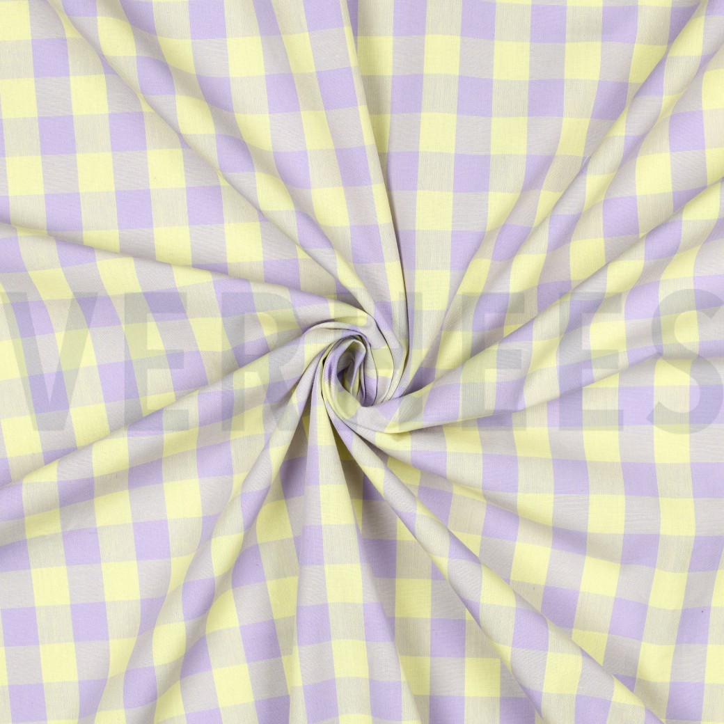 COTTON YARN DYED CHECKS YELLOW #7
