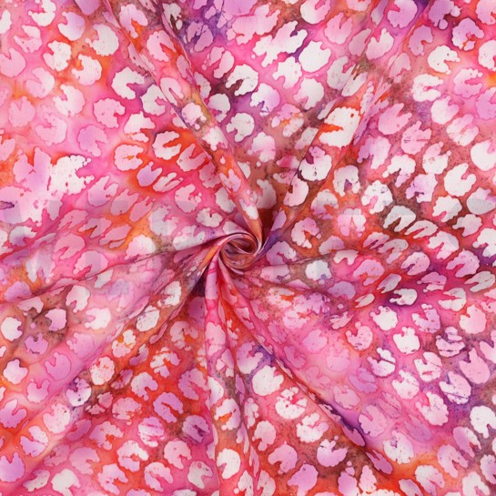 HANDGEFERTIGTE BATIK VISKOSE ROSA #7