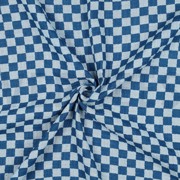 DOUBLE GAUZE DUBBELZIJDIGE RUITEN BLAUW (thumbnail) #3