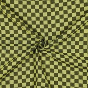 DOUBLE GAZE DE COTON DOUBLE FACE CARREAUX VERT (thumbnail) #3